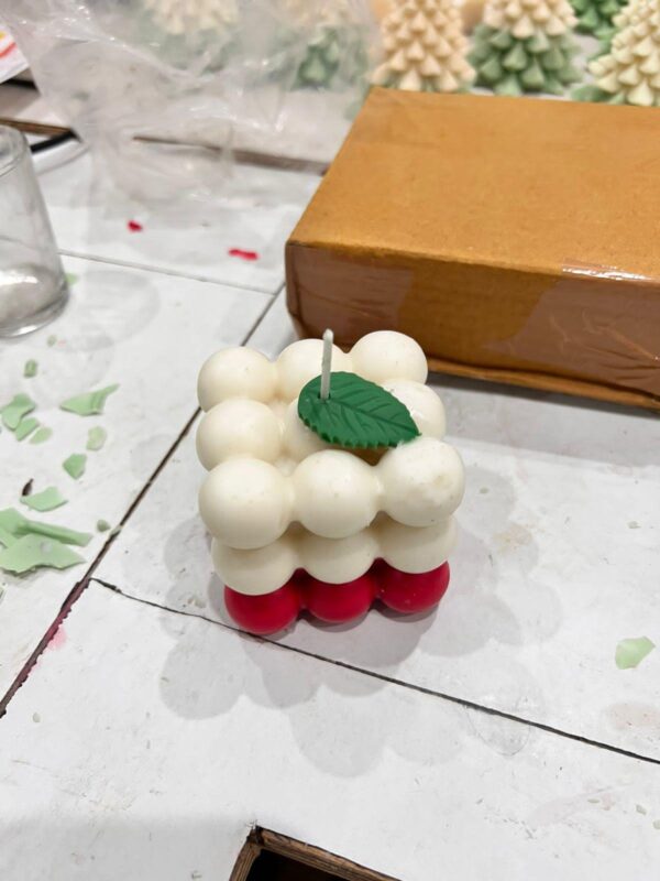Christmas bubble candle