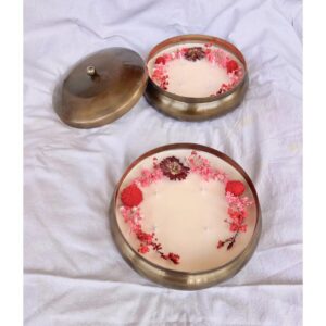 Round Iron Urli with lid 7 inch
